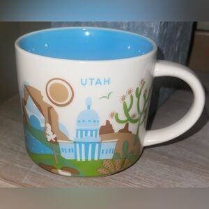Starbucks You are Here collection mug Utah white blue